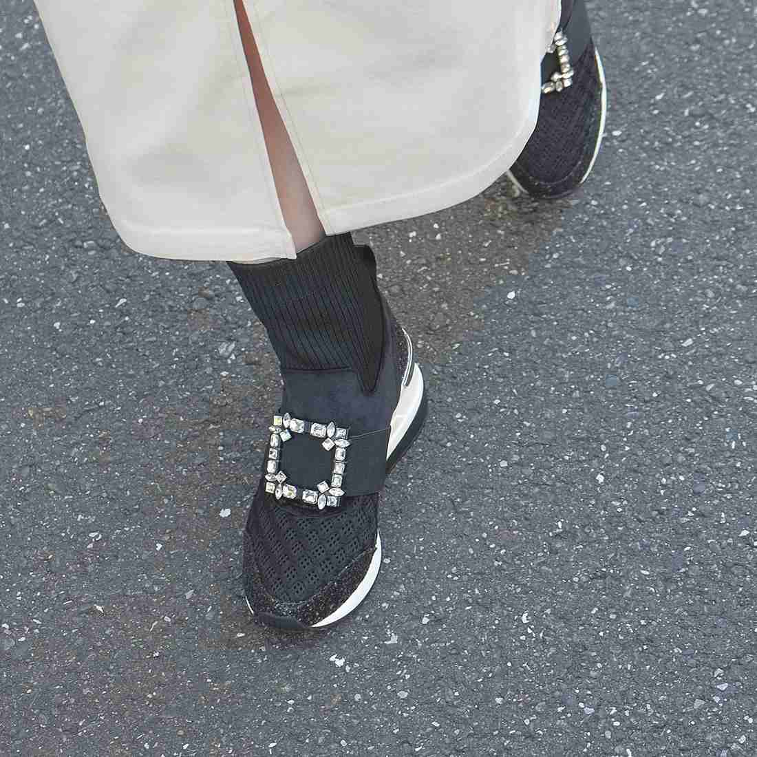 ビジュー付きストレッチスニーカーブーツ_NM22681