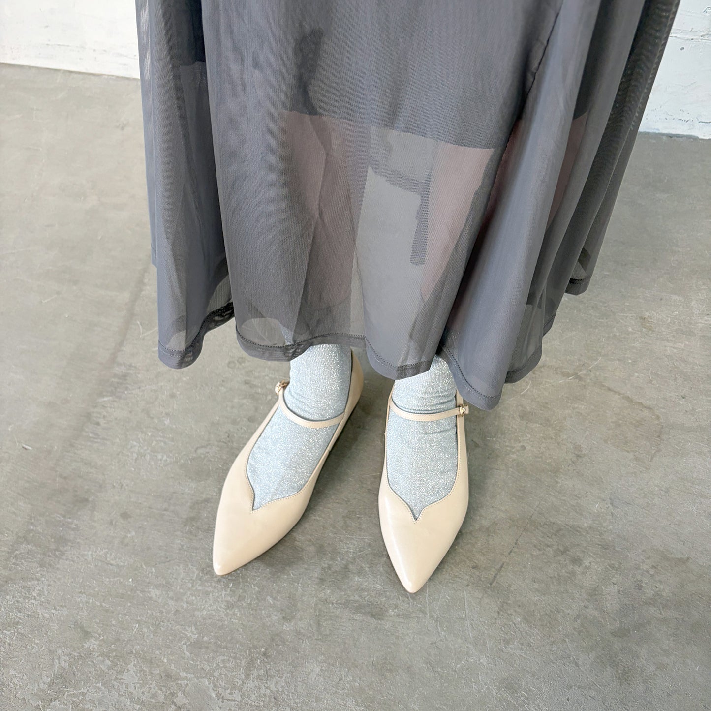 ストラップ付フラットパンプス _ND24097