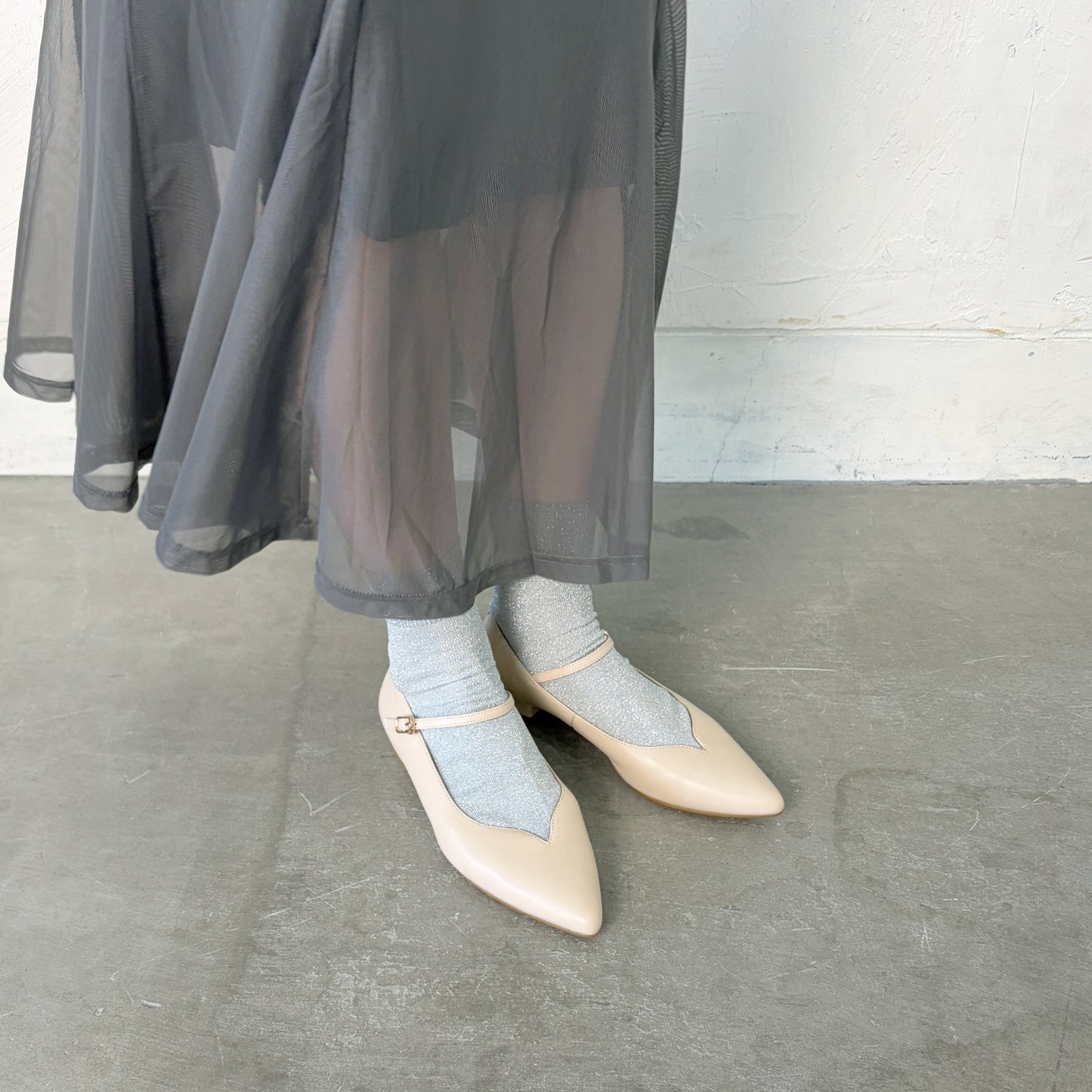 ストラップ付フラットパンプス _ND24097