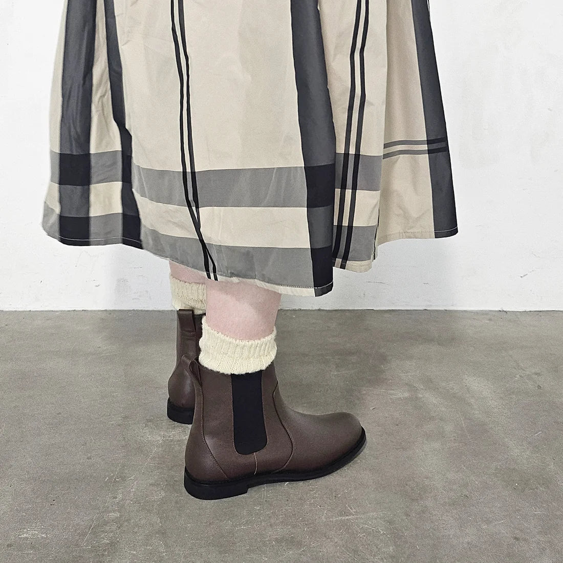 ファスナー付きサイドゴアブーツ /ND23623