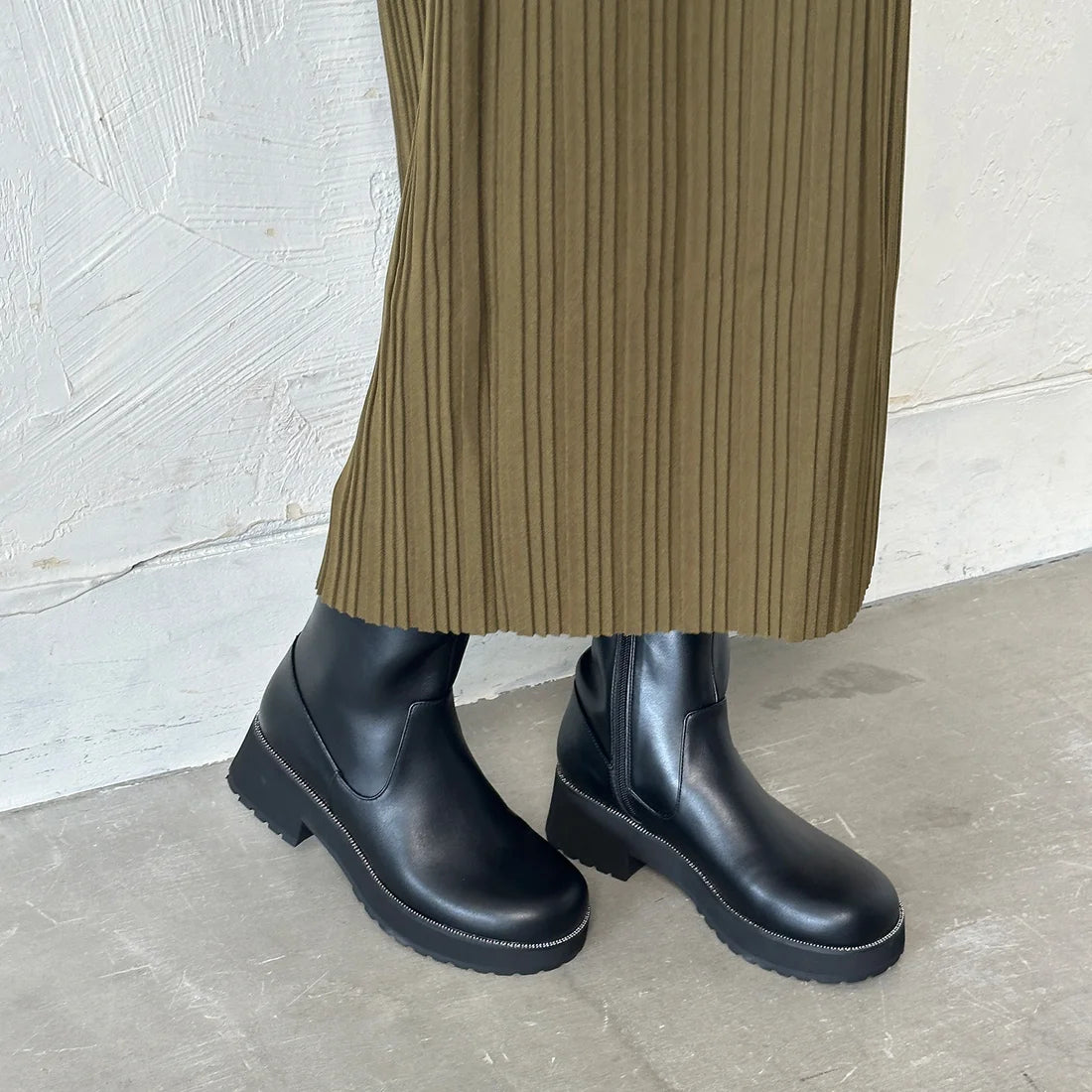 【レイン対応】タンクソールショートブーツ/ TM25634