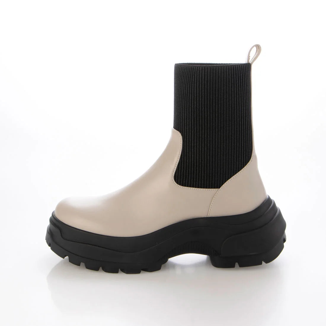 【レイン対応】コンバットソールニットブーツ _TM24688