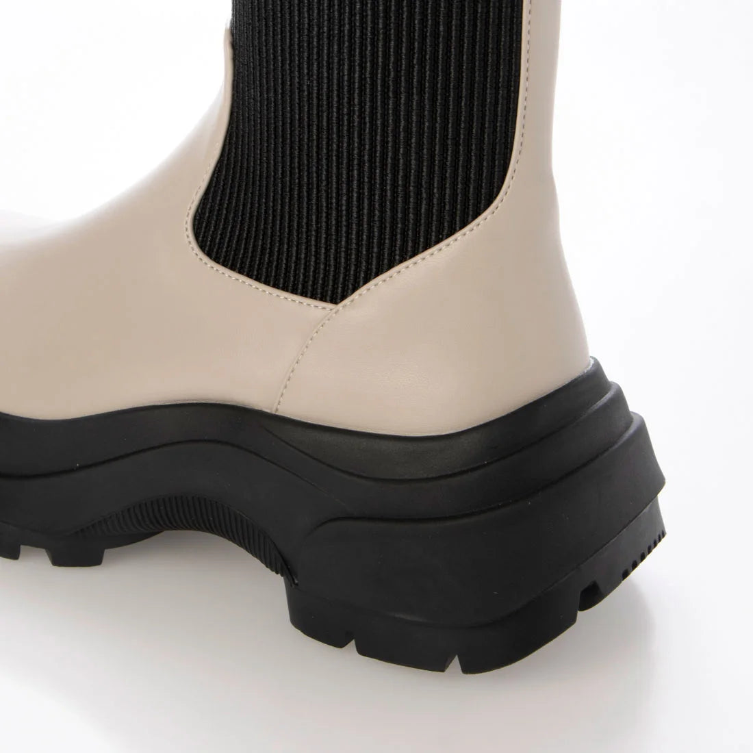 【レイン対応】コンバットソールニットブーツ _TM24688