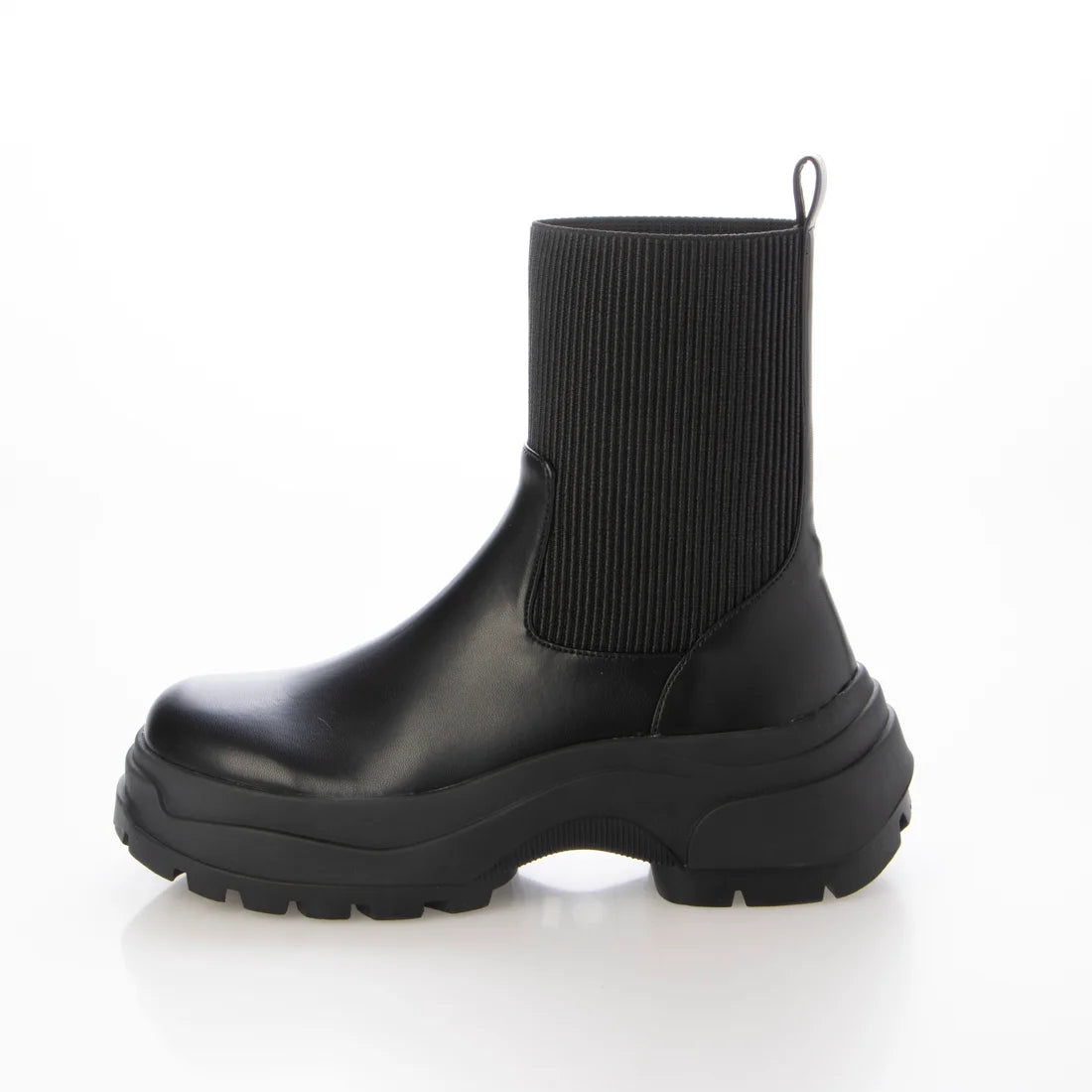 【レイン対応】コンバットソールニットブーツ _TM24688