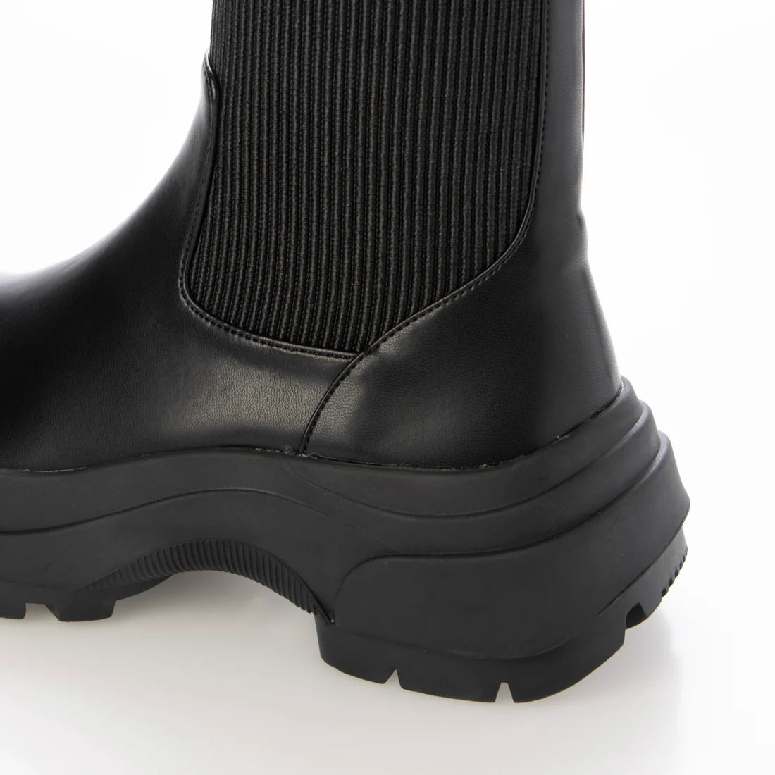 【レイン対応】コンバットソールニットブーツ _TM24688